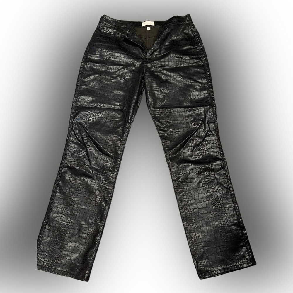 FRAME Denim Snakeskin Print Pants Jeans